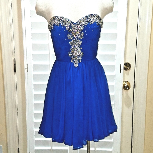 Tony Bowls Evenings Chiffon Print Prom Dress TBE21033 Purple/Multi